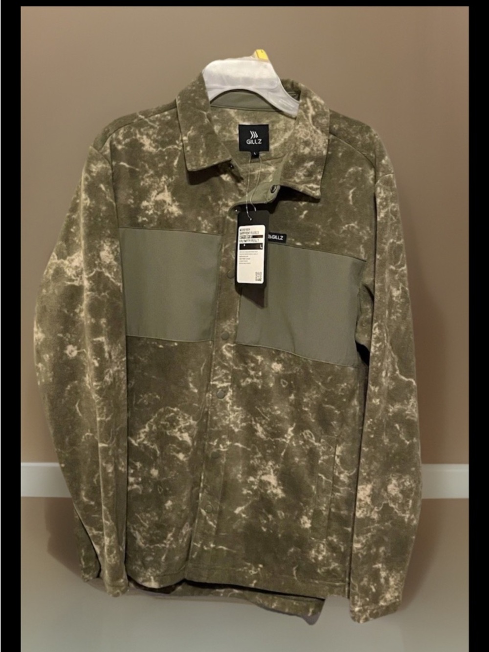 GILZ Men's Olive Marble-Print Field Jacket